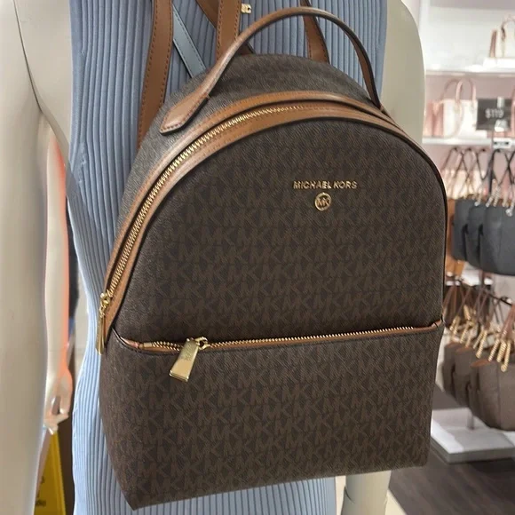 Michael Kors Womens Valerie Medium Logo Backpack 30F2G9VB2B  display picture 2